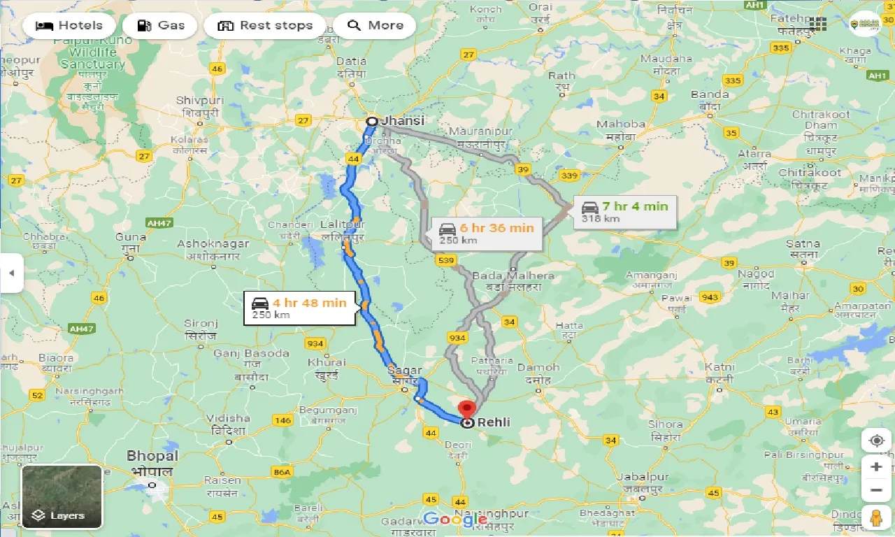 jhansi-to-rehli-taxi