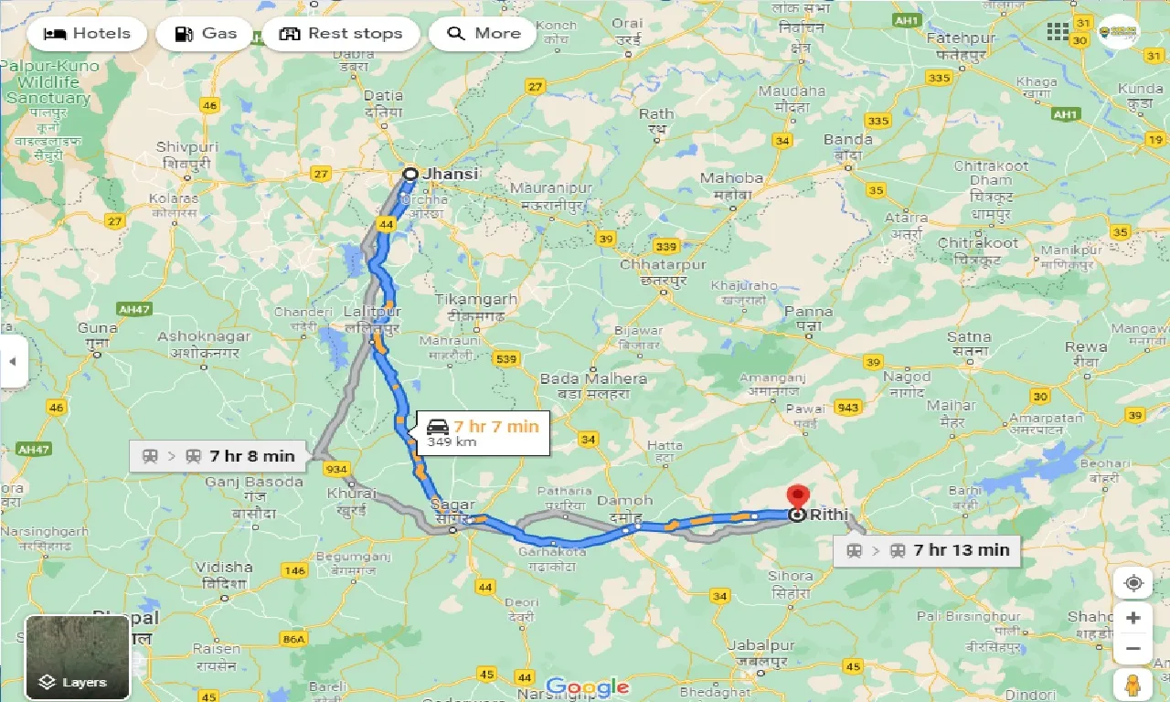 jhansi-to-rithi-taxi