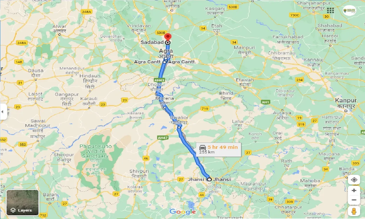 jhansi-to-sadabad-taxi