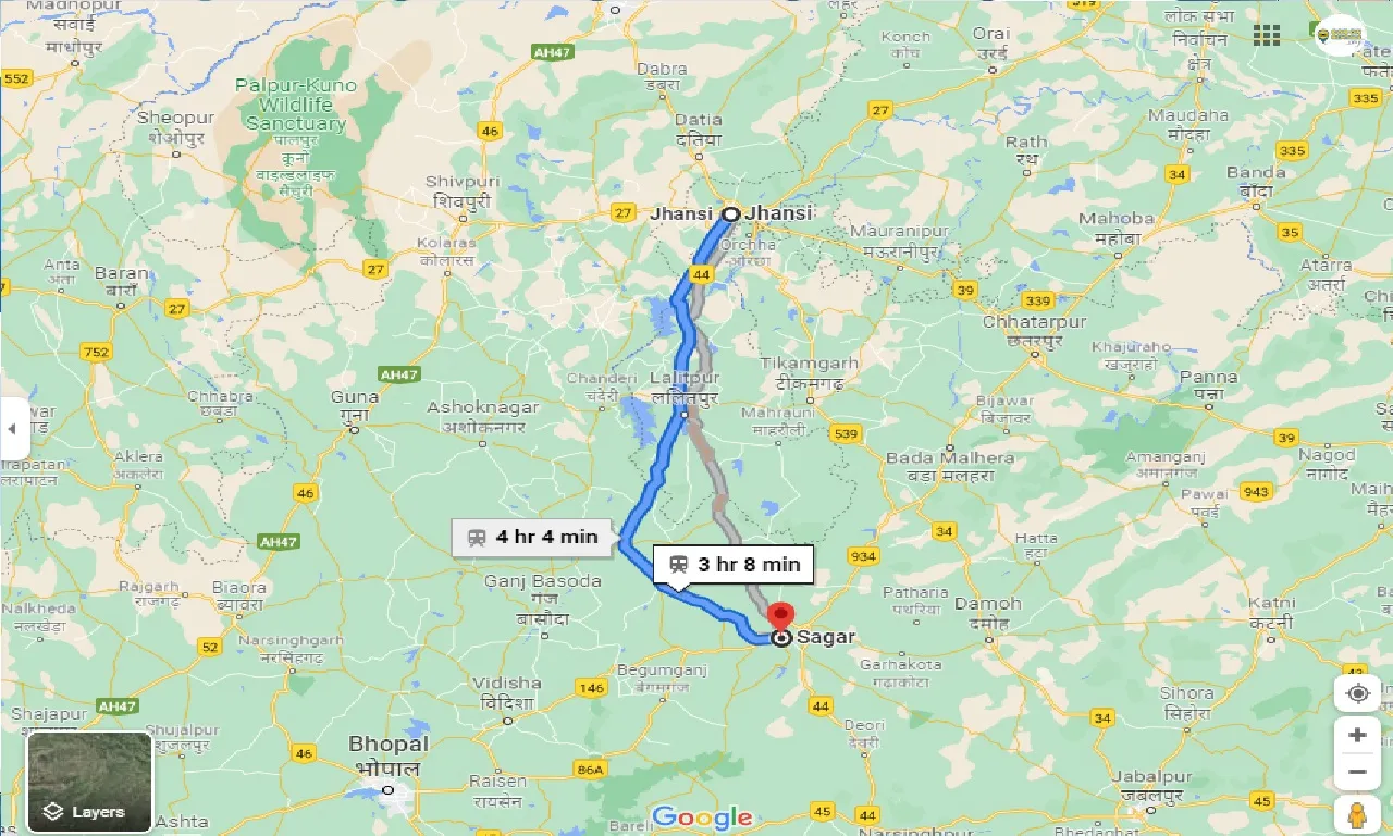 jhansi-to-sagar-one-way