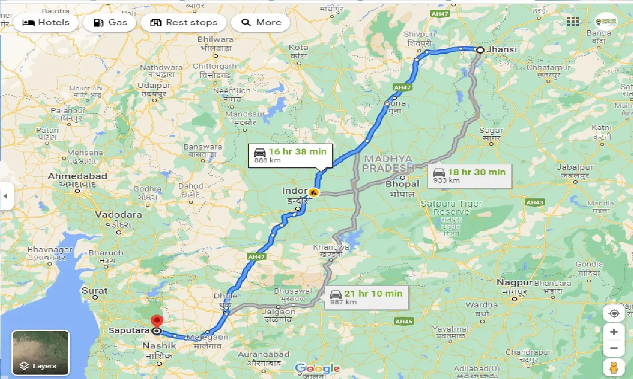 jhansi-to-saputara-one-way