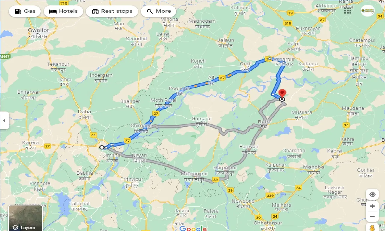 jhansi-to-sarila-one-way