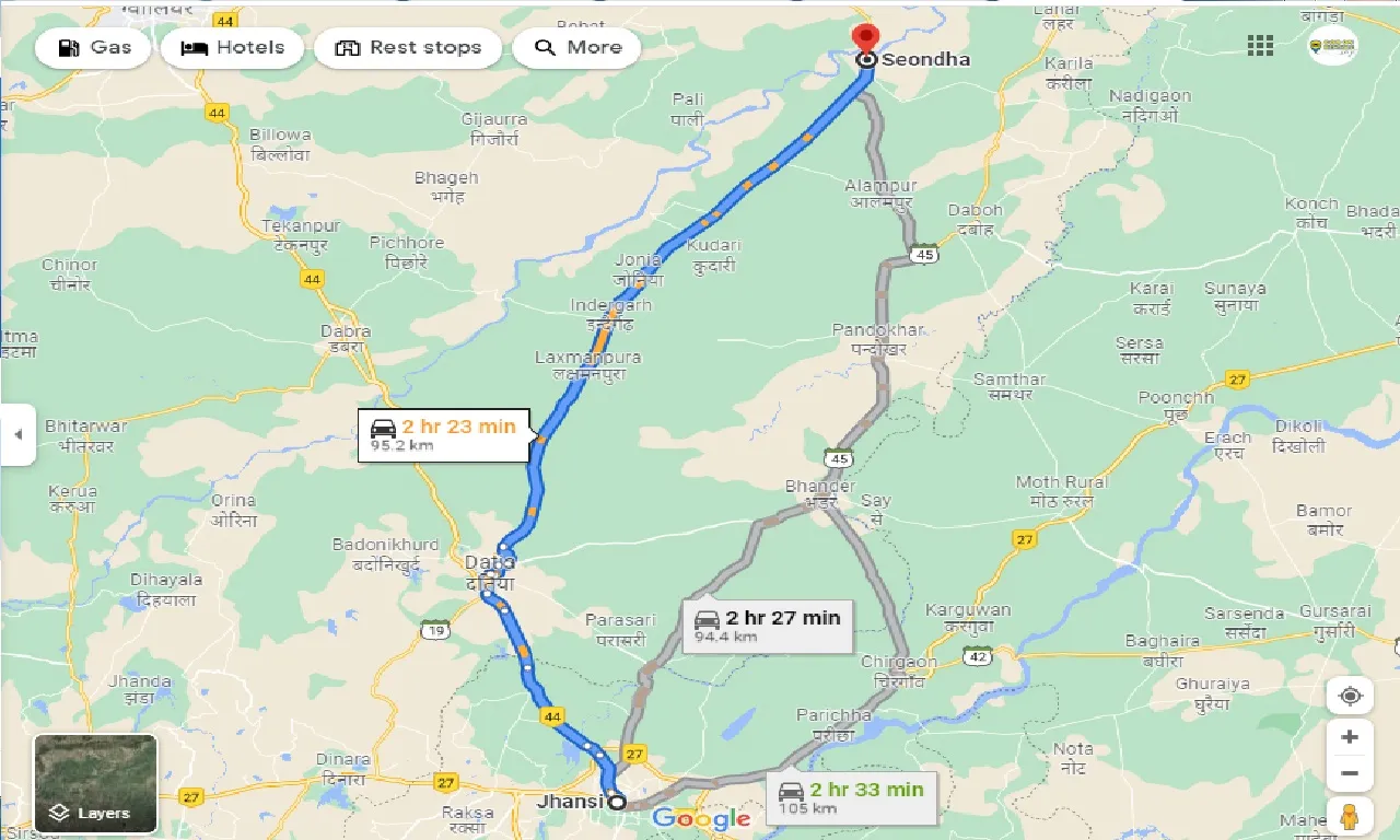 jhansi-to-seondha-one-way