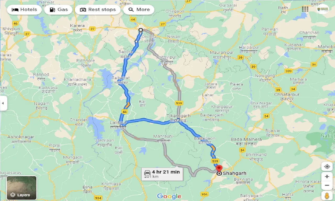 jhansi-to-shahagarh-taxi