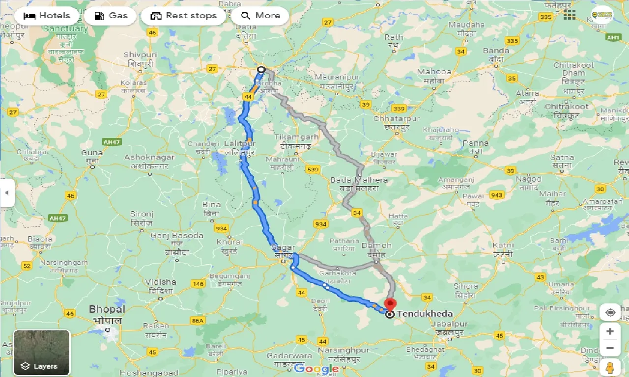 jhansi-to-tendukheda-taxi