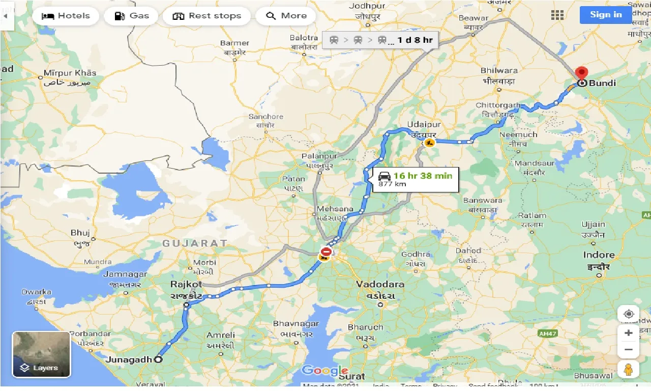 junagadh-to-bundi-one-way