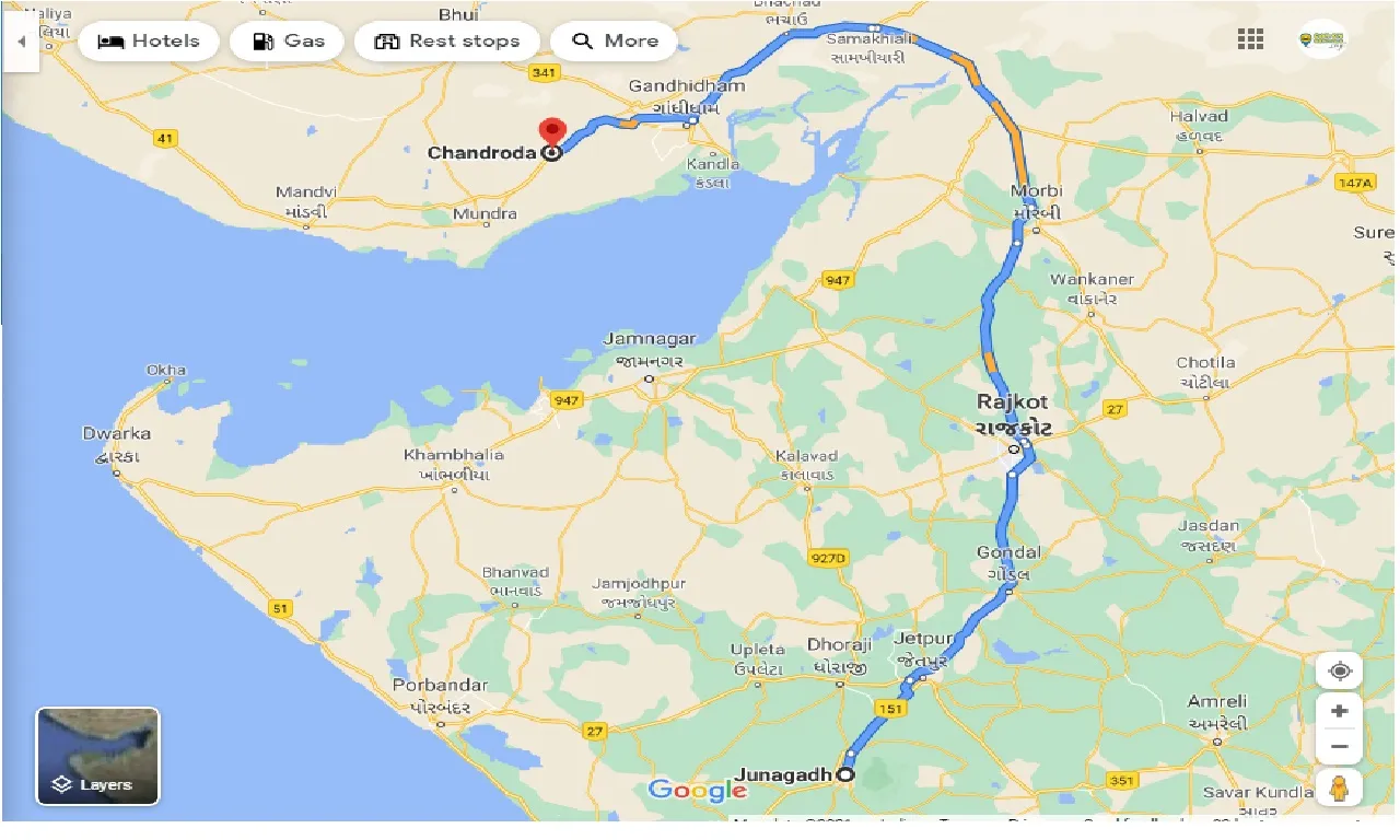 junagadh-to-chandroda-one-way