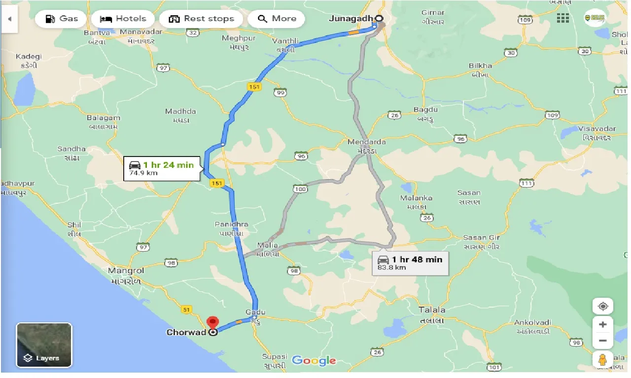 junagadh-to-chorwad-one-way