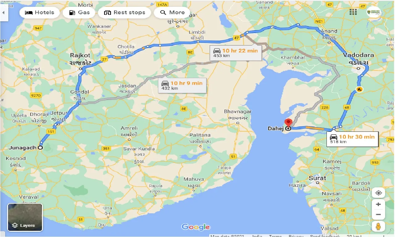 junagadh-to-dahej-one-way