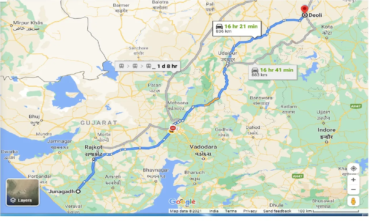 junagadh-to-deoli-one-way