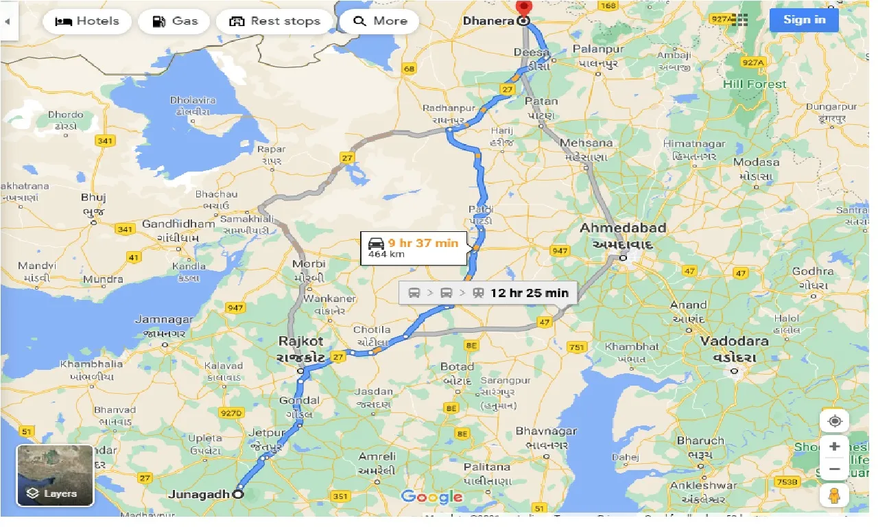junagadh-to-dhanera-one-way
