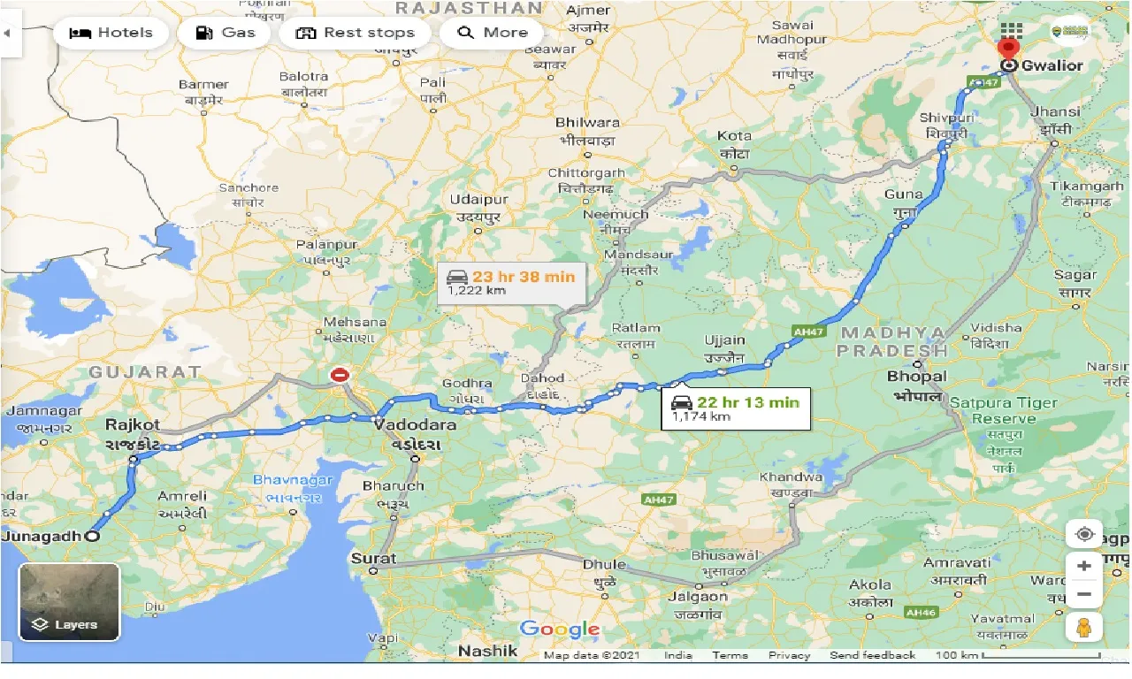 junagadh-to-gwalior-one-way