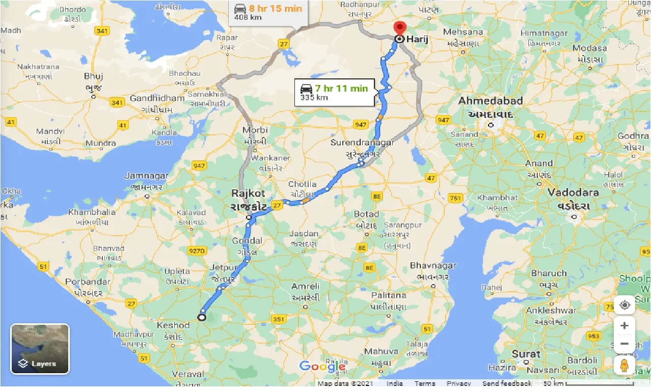 junagadh-to-harij-one-way