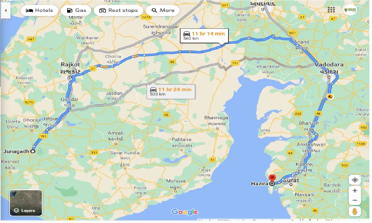 junagadh-to-hazira-one-way