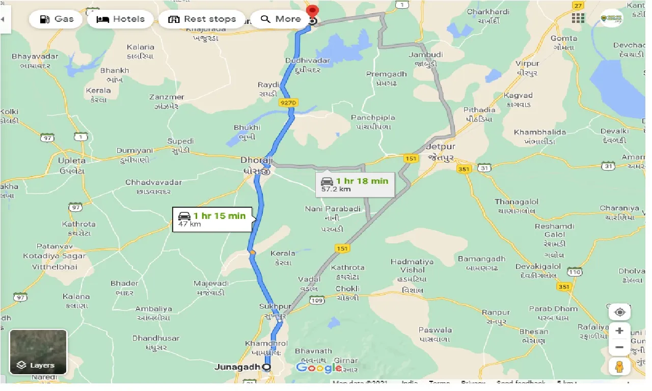 junagadh-to-jamkandorana-taxi