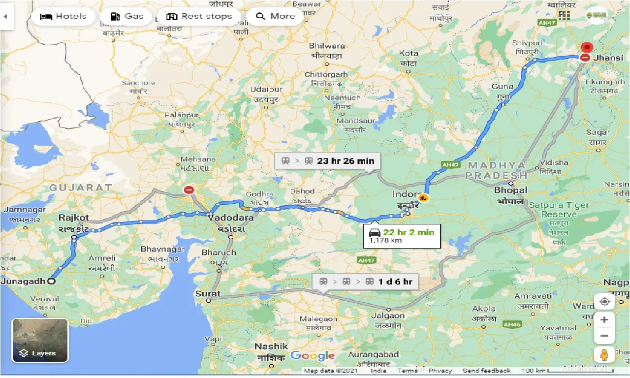 junagadh-to-jhansi-one-way