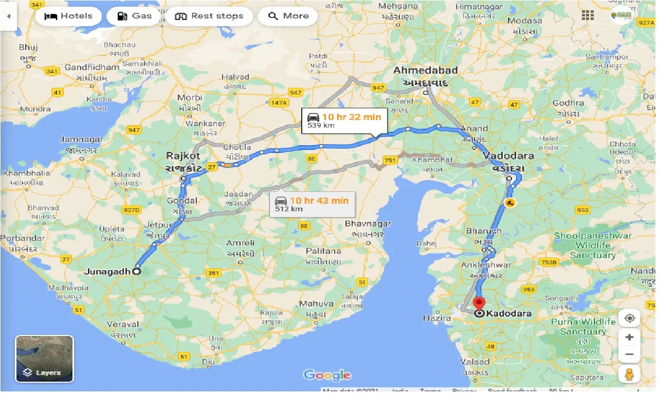 junagadh-to-kadodara-one-way