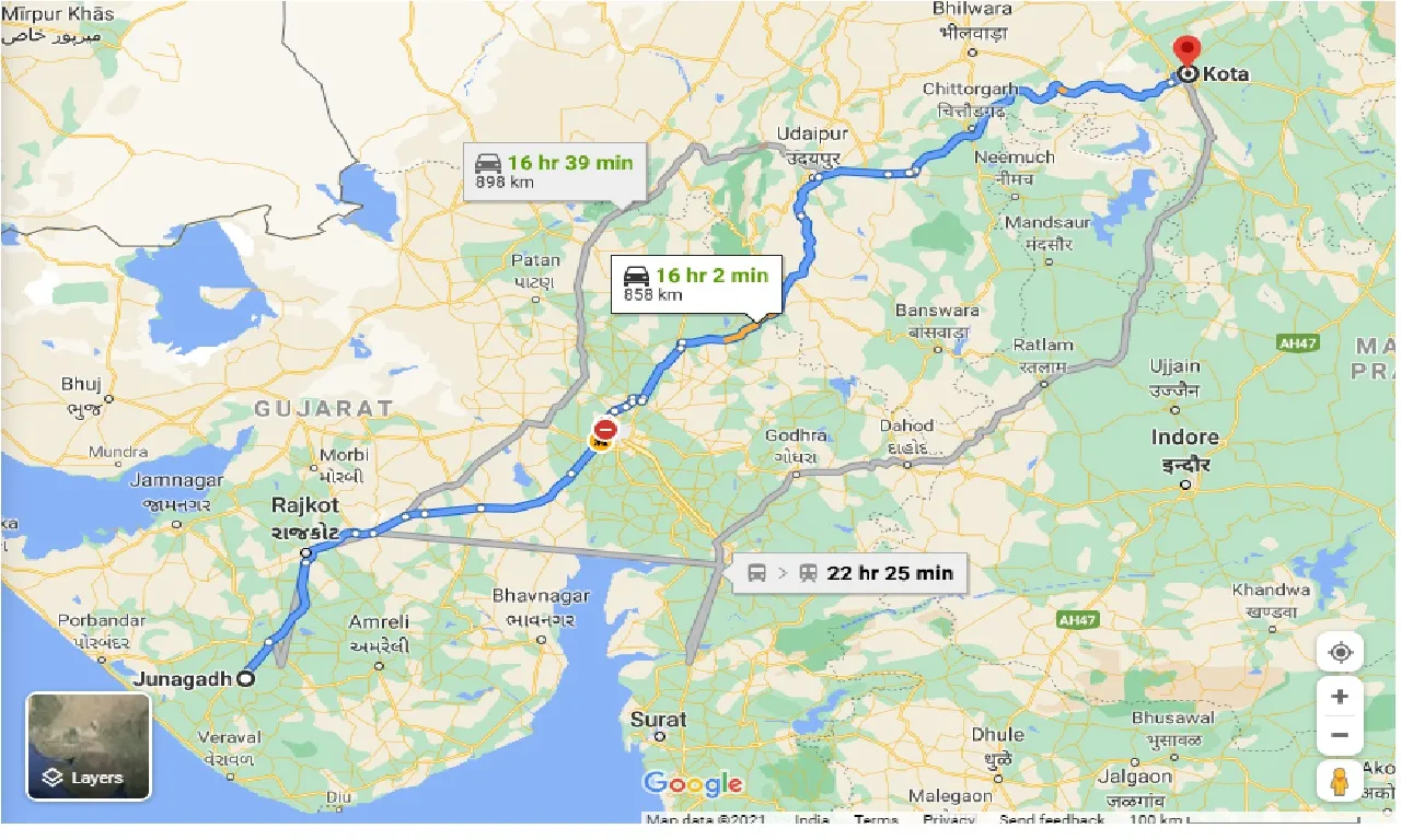 junagadh-to-kota-one-way