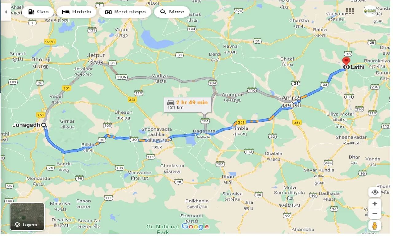 junagadh-to-lathi-one-way