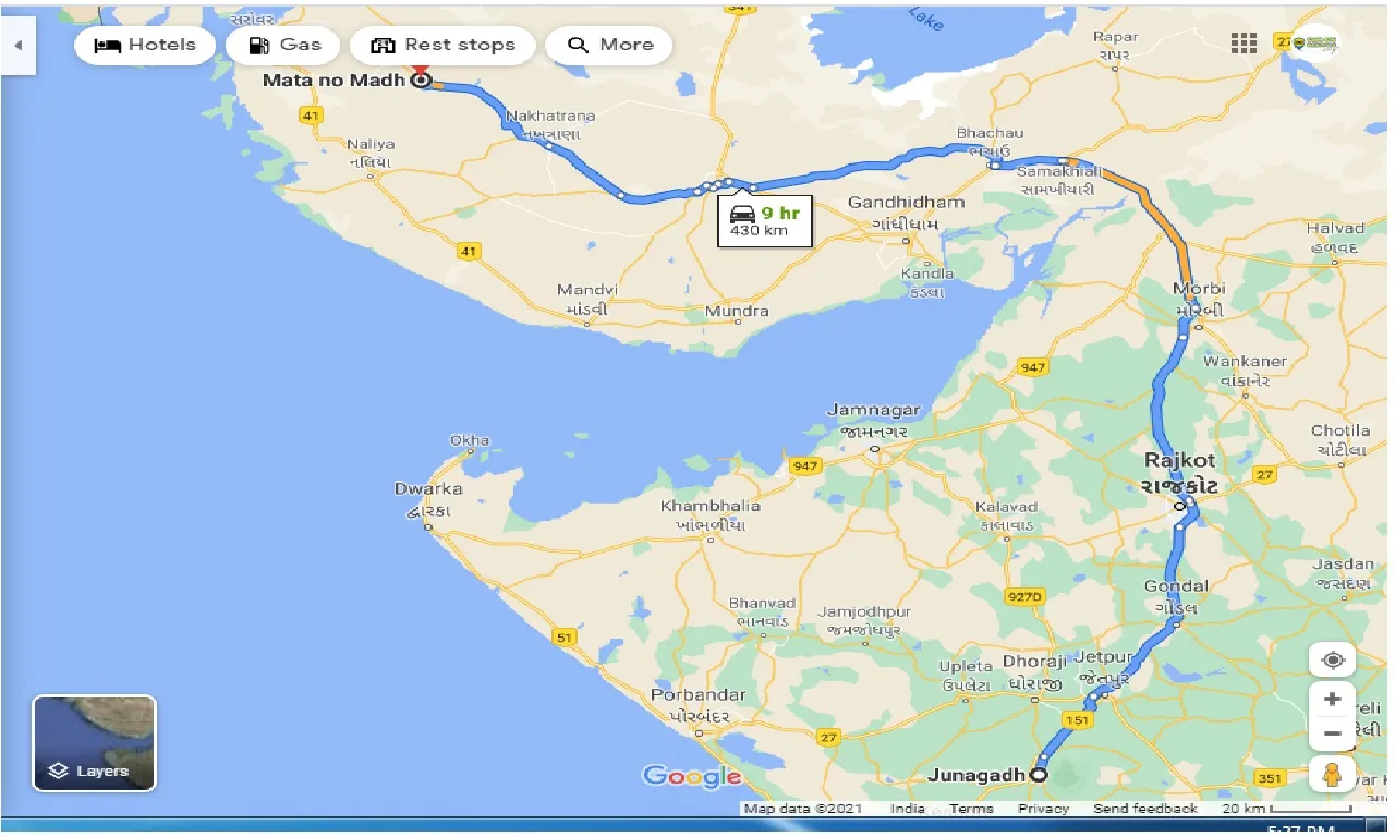 junagadh-to-mata-no-madh-one-way