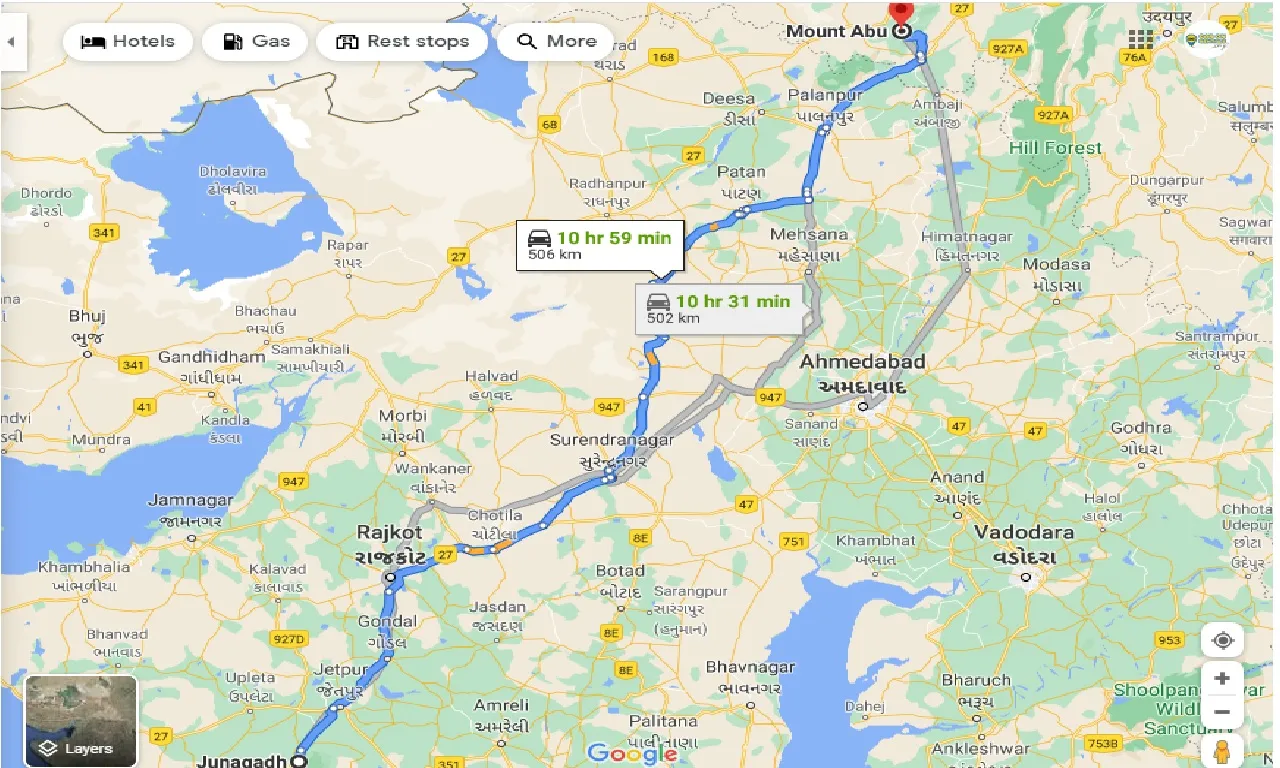 junagadh-to-mount-abu-one-way