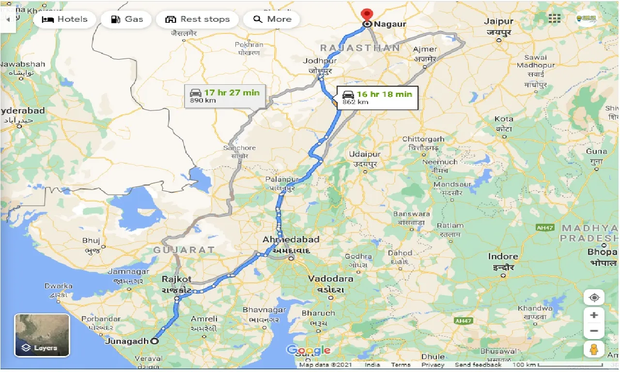 junagadh-to-nagaur-taxi