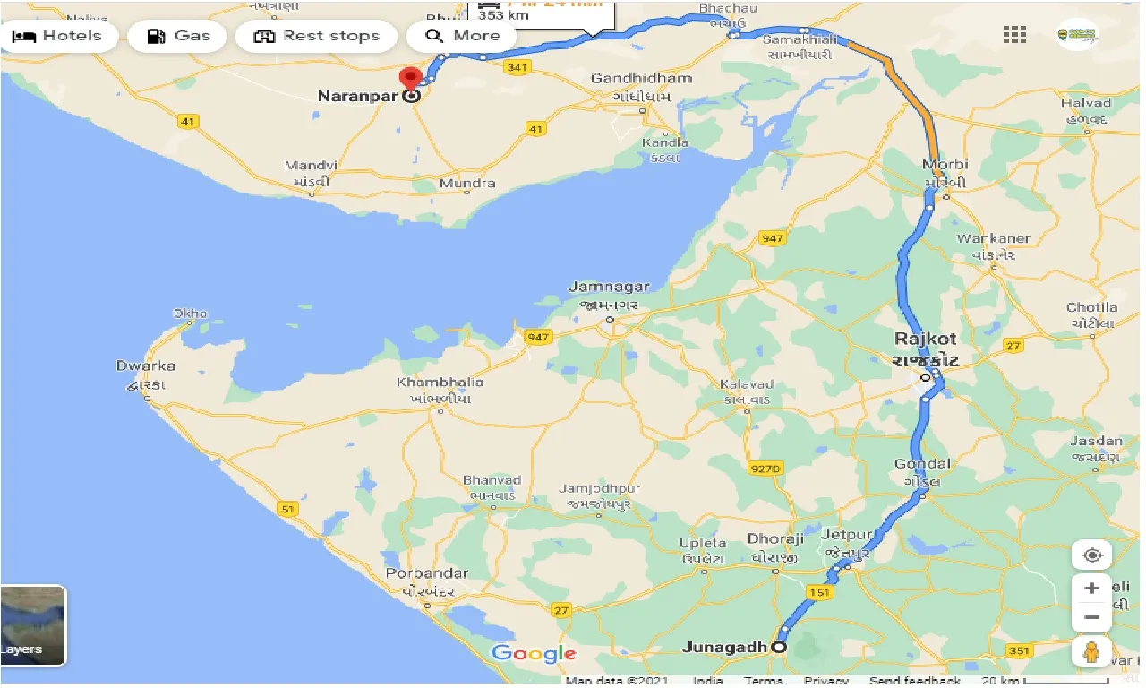 junagadh-to-naranpar-one-way