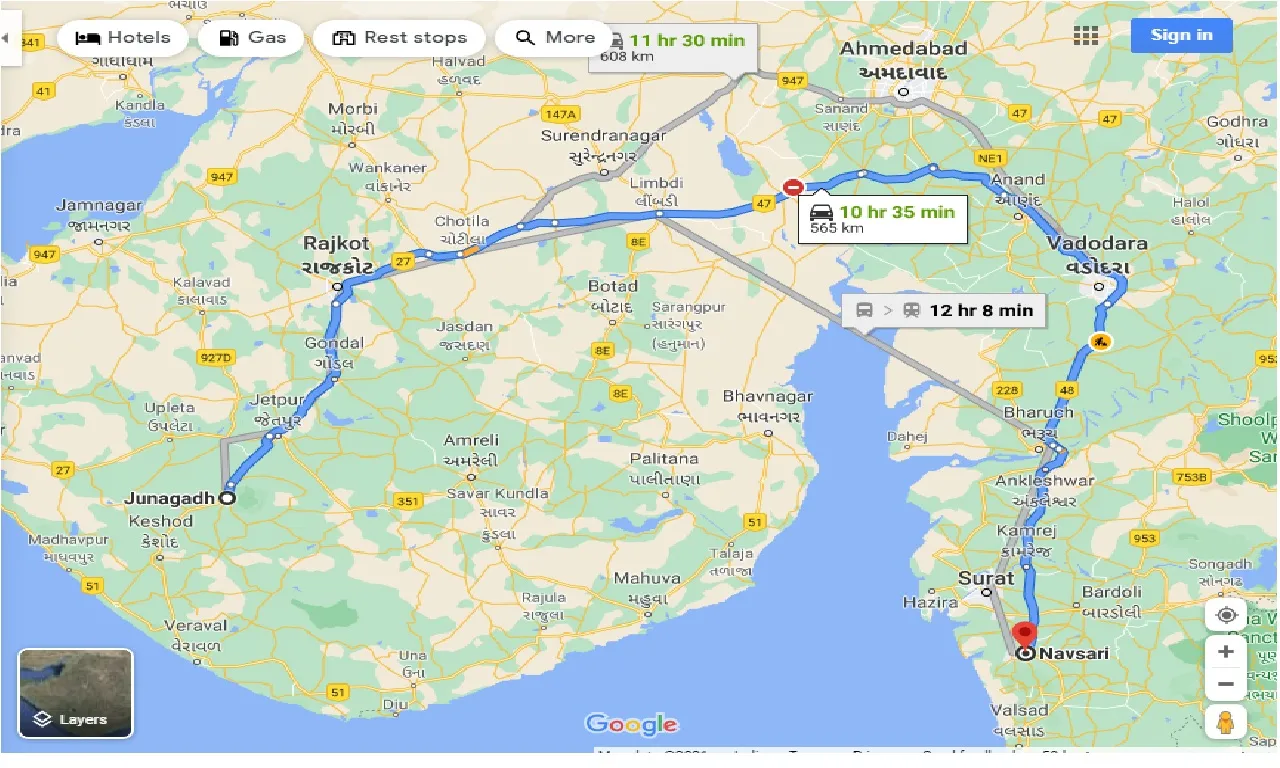 junagadh-to-navsari-one-way