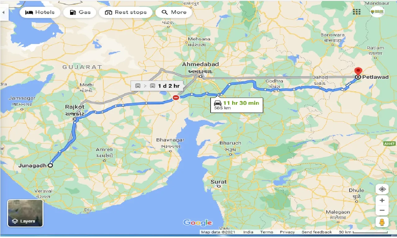 junagadh-to-petlawad-taxi