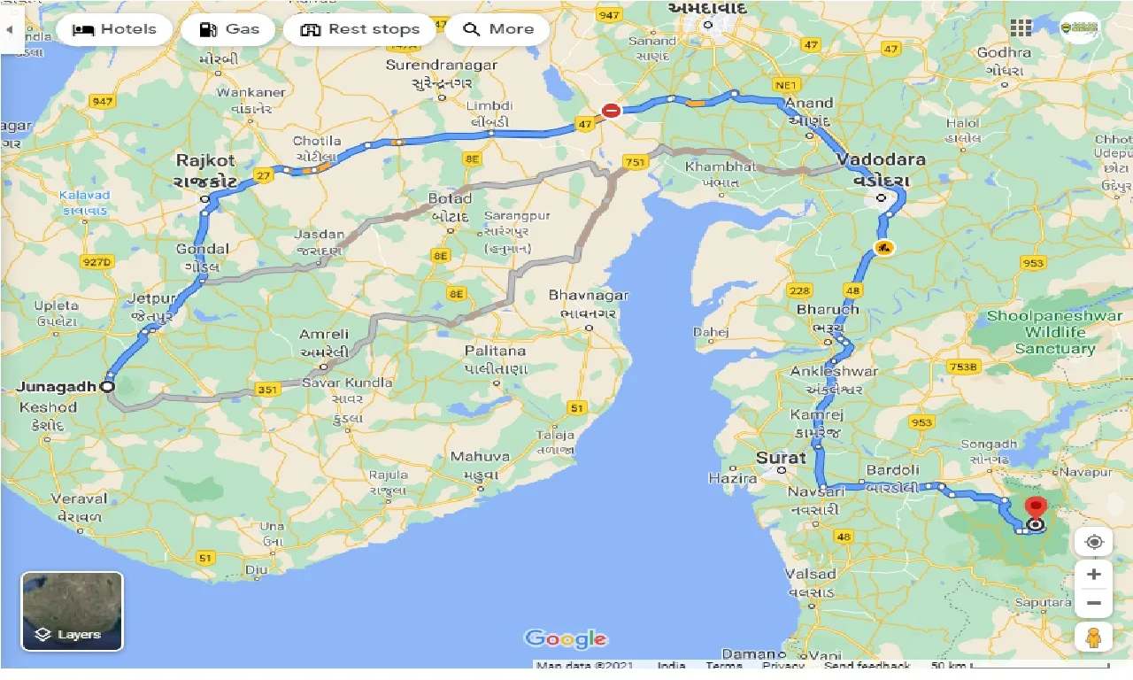 junagadh-to-purna-wildlife-sanctuary-one-way