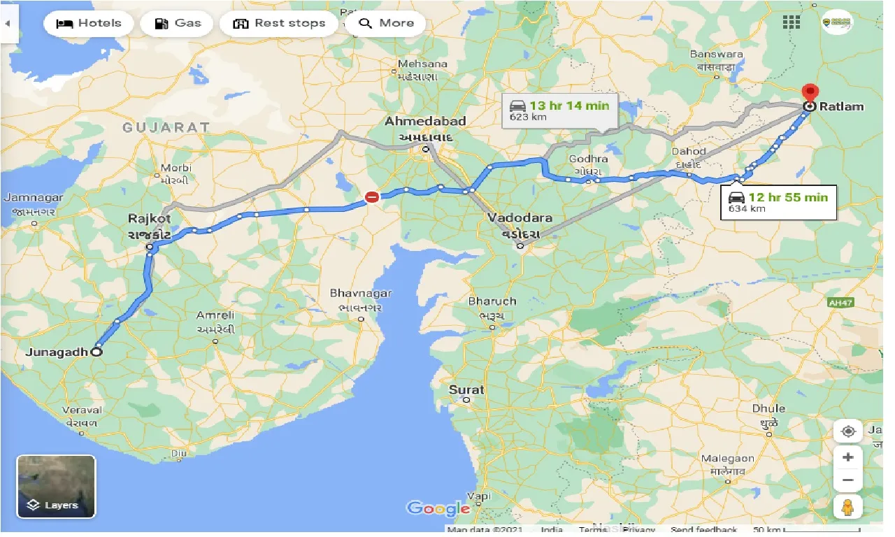 junagadh-to-ratlam-one-way