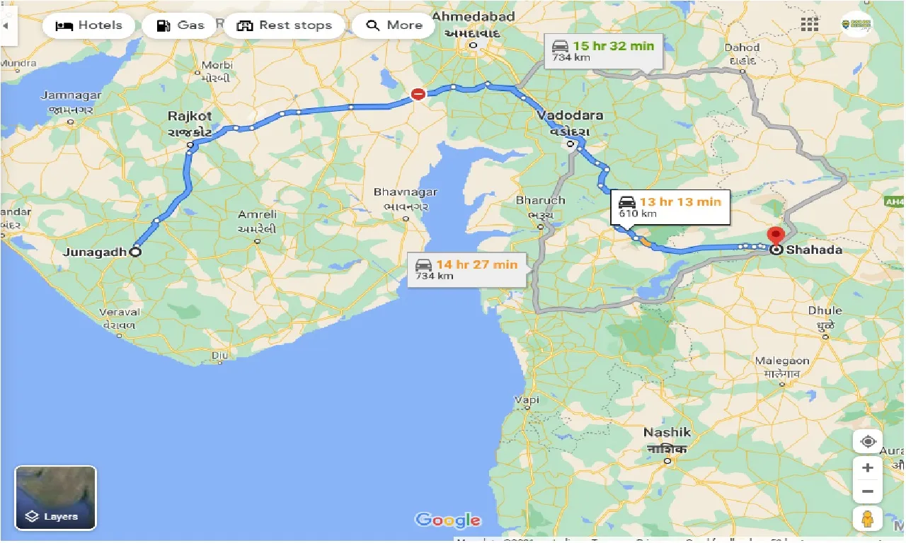junagadh-to-shahada-one-way