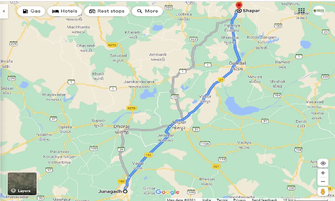 junagadh-to-shapar-one-way