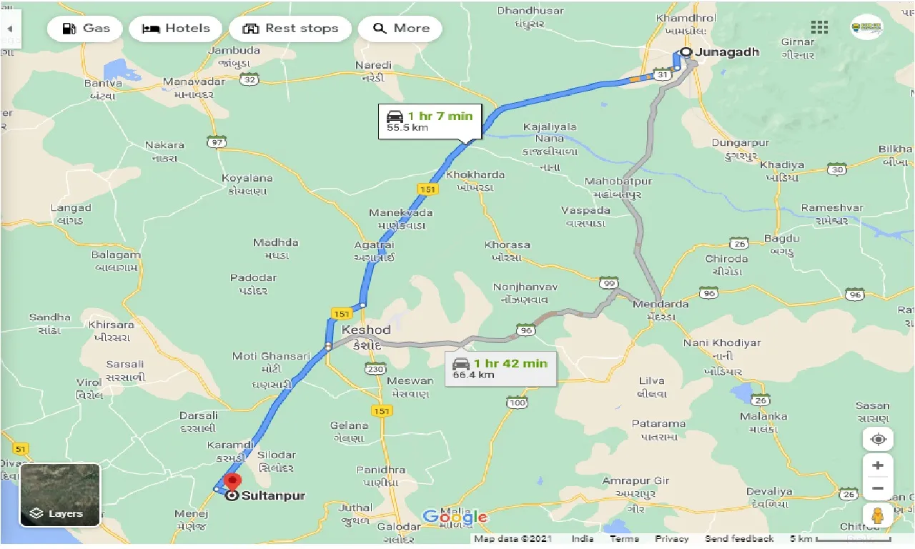 junagadh-to-sultanpur-one-way