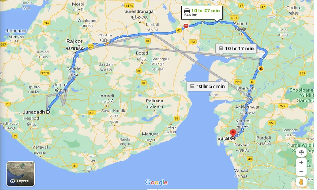 junagadh-to-surat-one-way