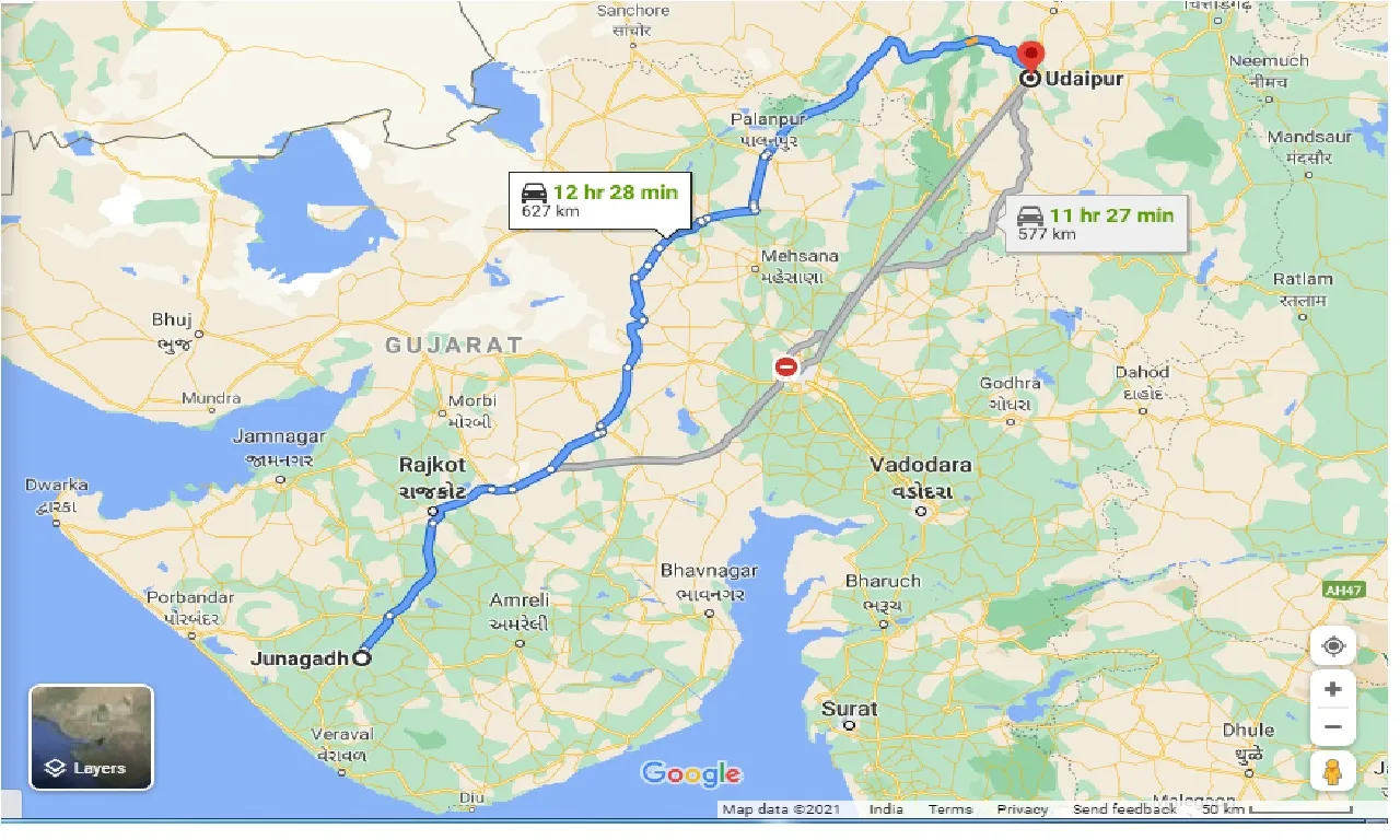 junagadh-to-udaipur-one-way