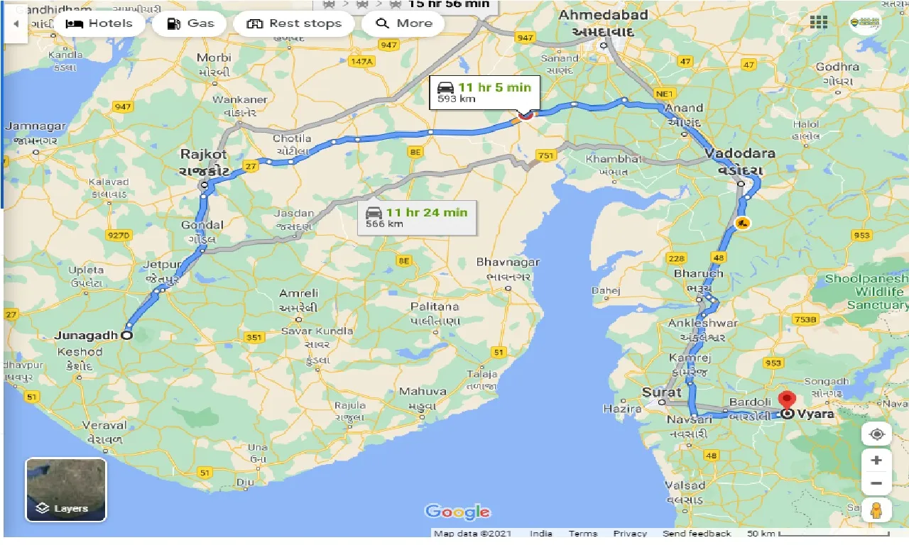 junagadh-to-vyara-one-way