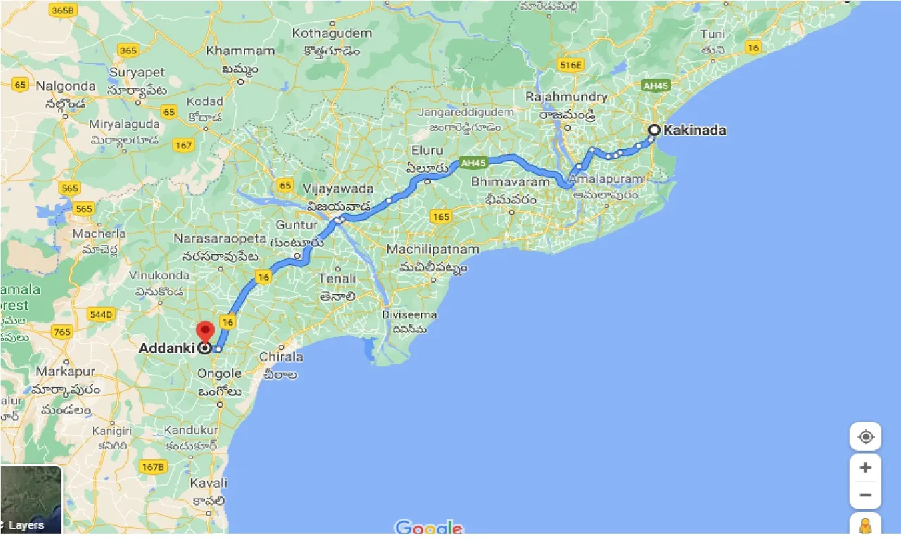 kakinada-to-addanki-one-way
