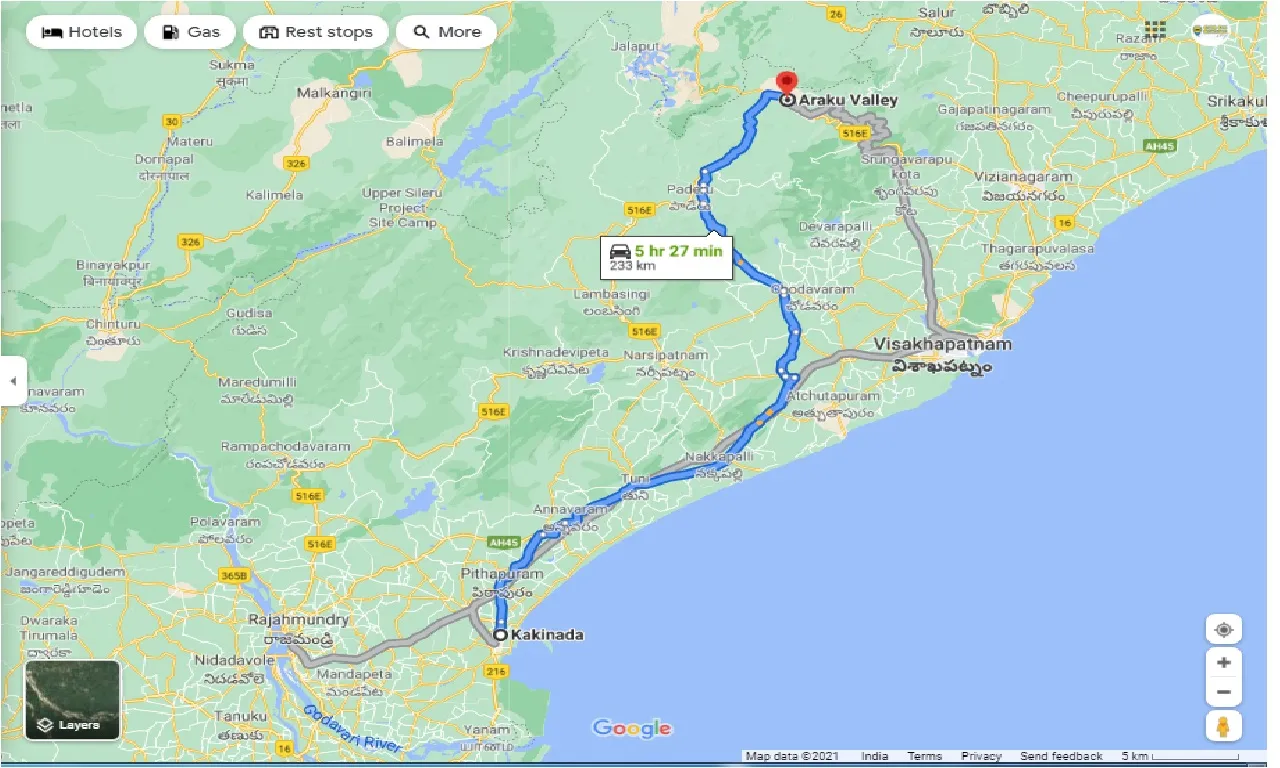 kakinada-to-araku-valley-round-trip