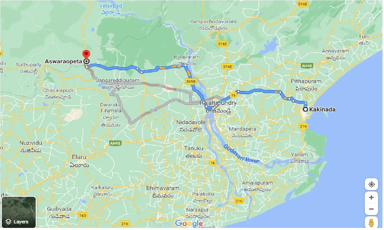 kakinada-to-aswaraopeta-one-way