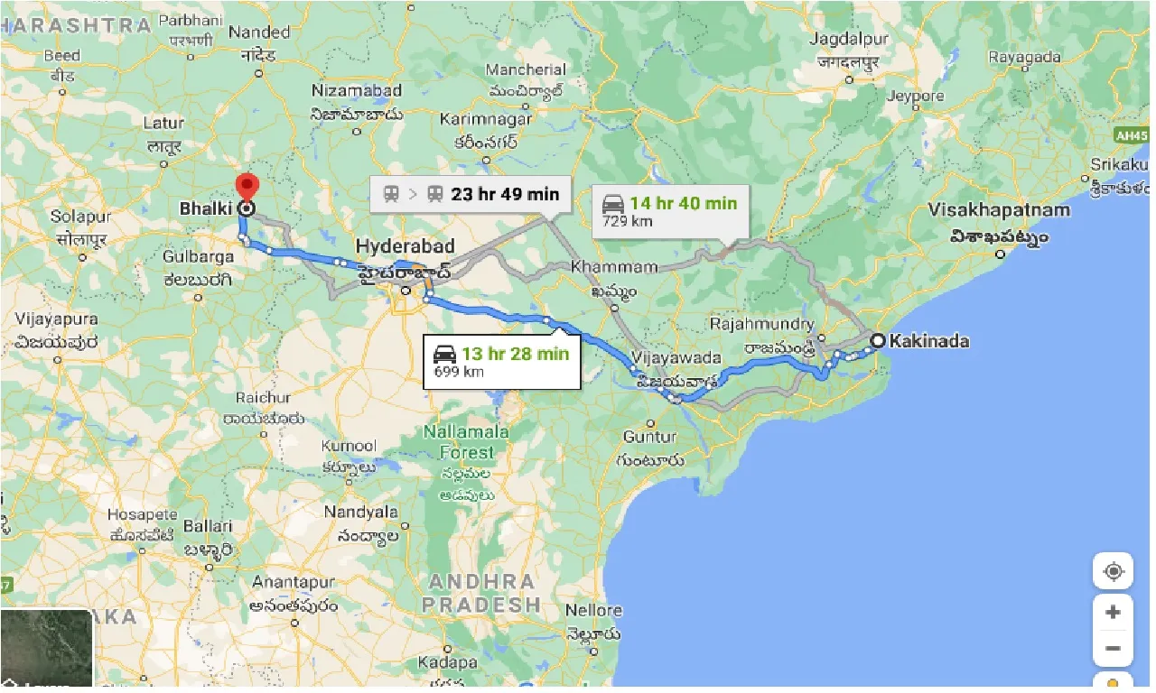 kakinada-to-bhalki-one-way
