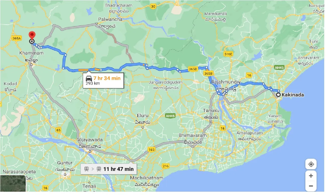 kakinada-to-dornakal-one-way