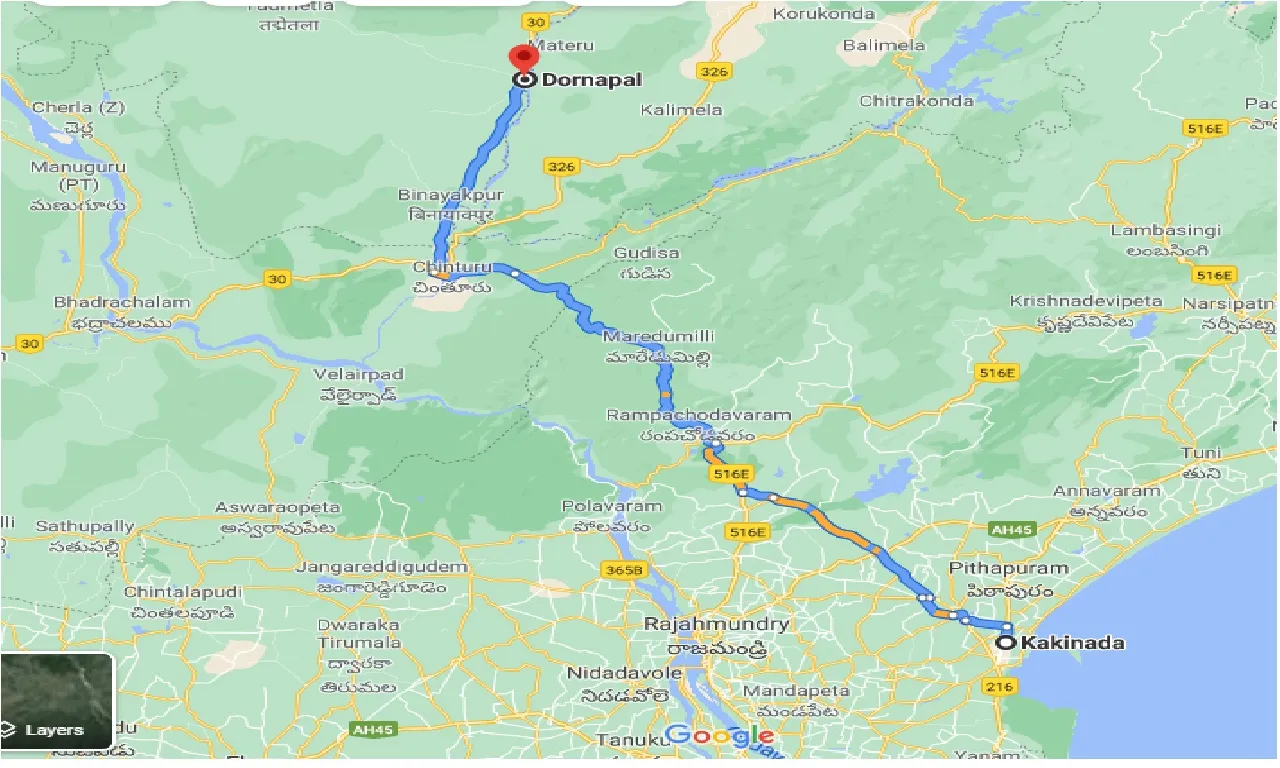 kakinada-to-dornapal-taxi