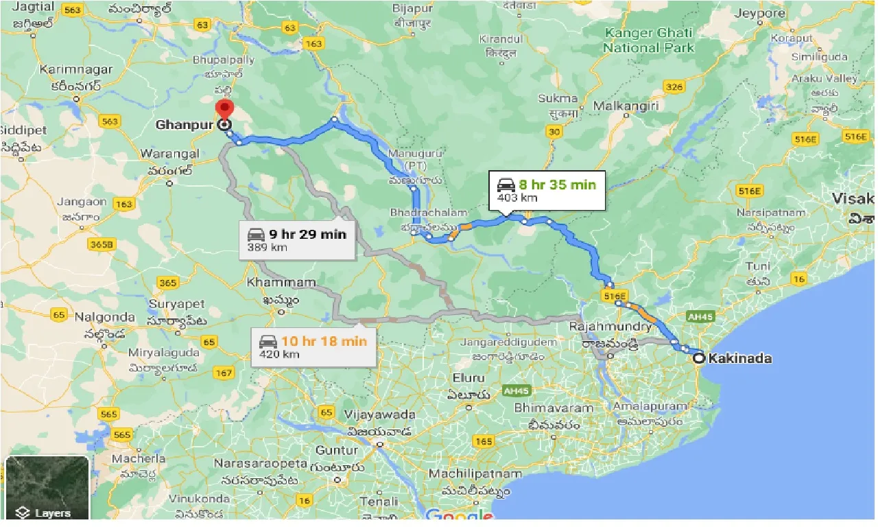 kakinada-to-ghanpur-taxi