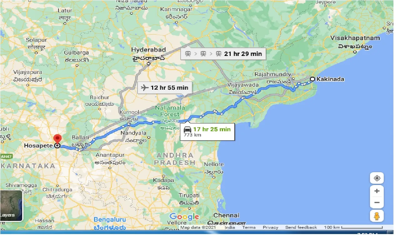 kakinada-to-hosapete-one-way