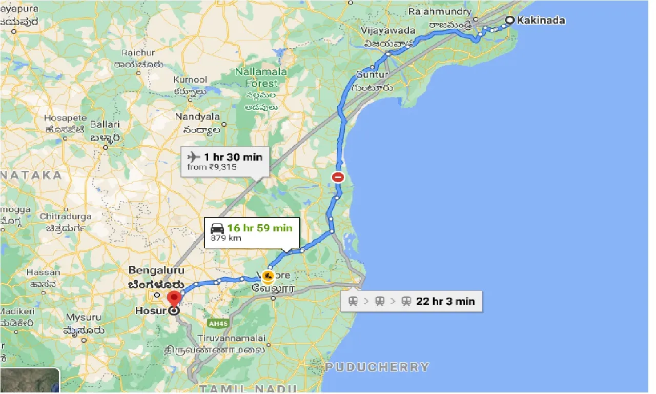 kakinada-to-hosur-one-way