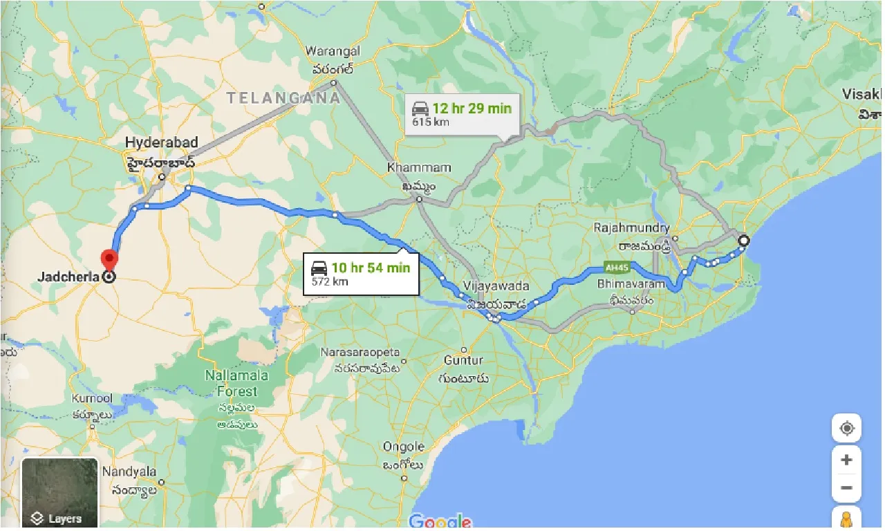kakinada-to-jadcherla-one-way