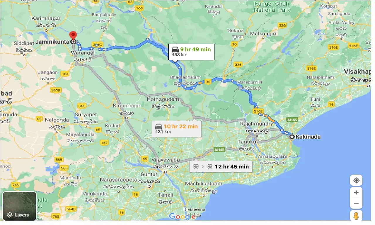 kakinada-to-jammikunta-one-way