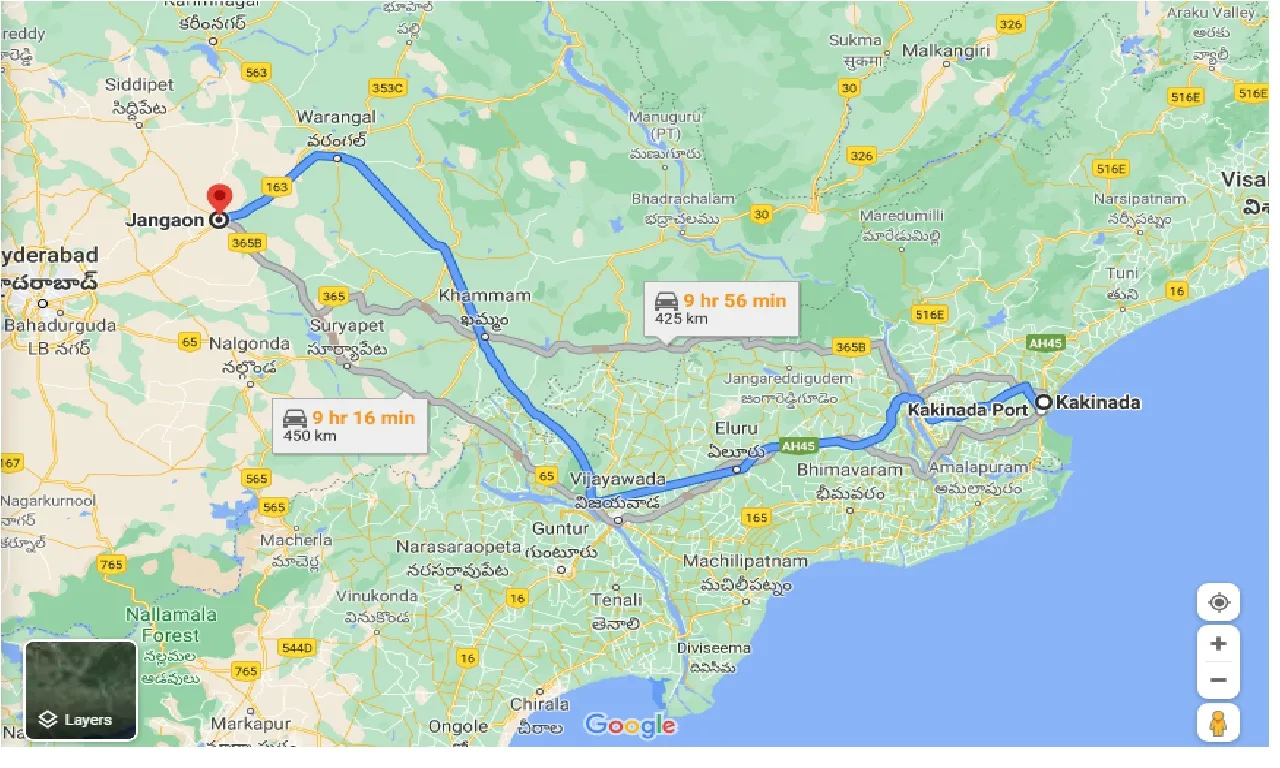 kakinada-to-jangaon-taxi