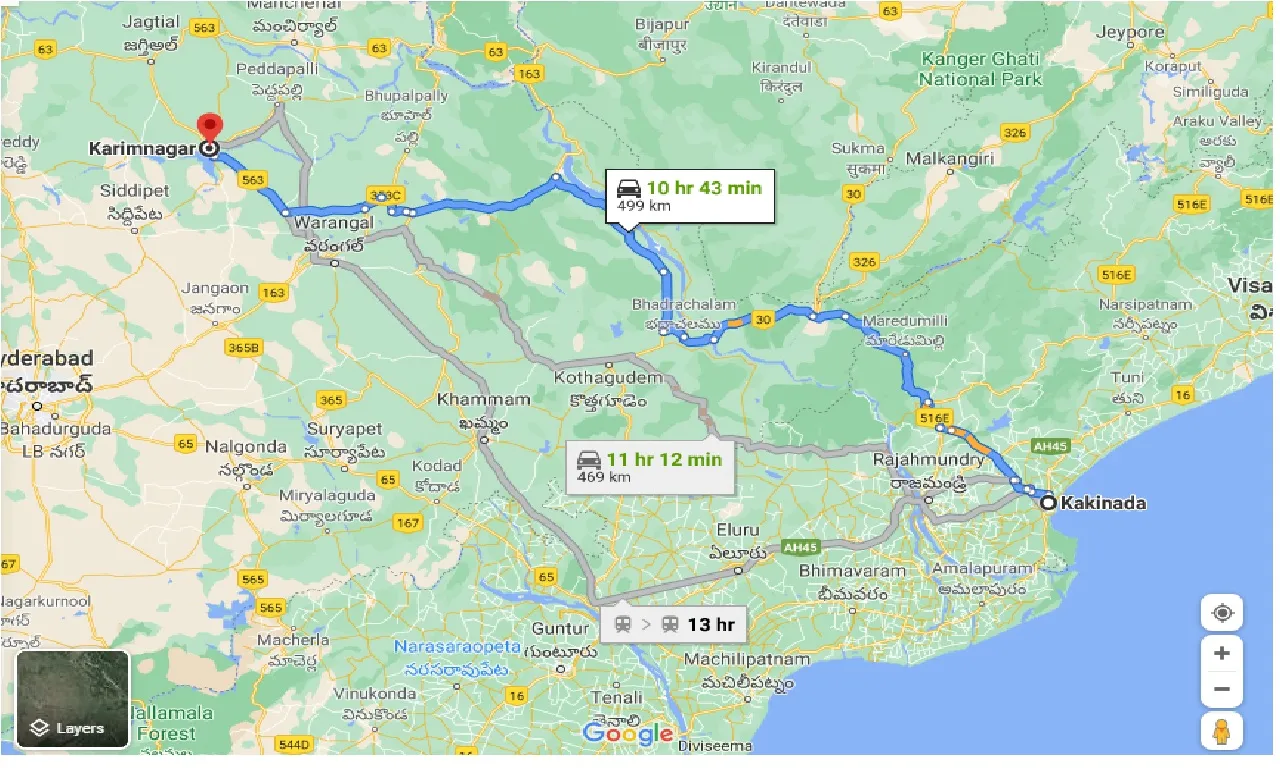 kakinada-to-karimnagar-one-way